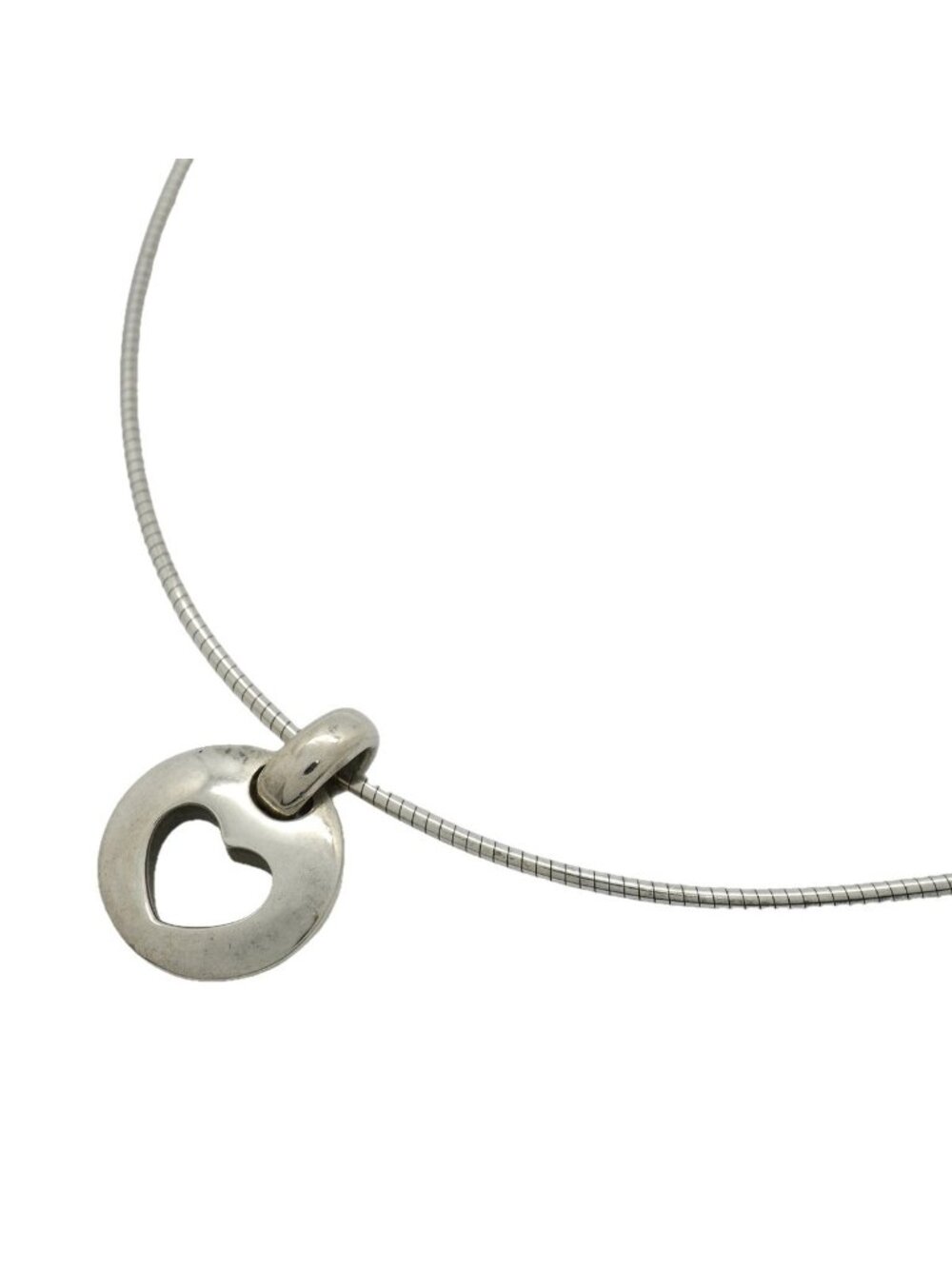 Tiffany & Co Necklace Pierced Heart 925 Sterling Silver